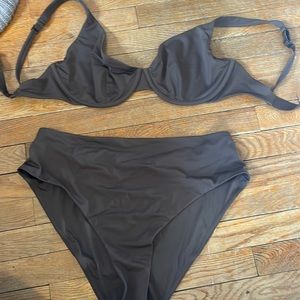 Cuup scoop too and high waisted swim suit